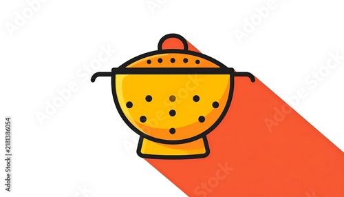 Cartoon smiling ladybug on vibrant red background.