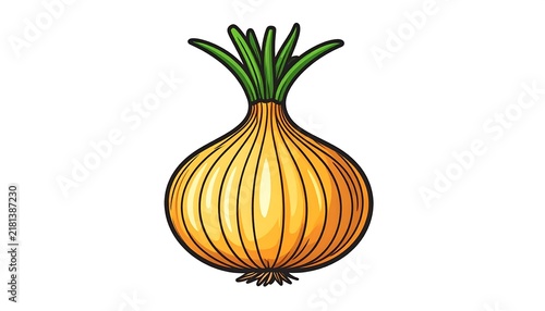 Golden pineapple with green leafy crown isolated.