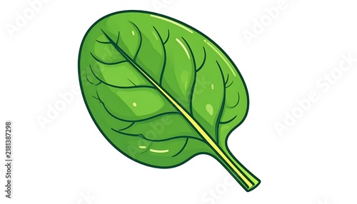 Fresh green leaf on white background isolated.