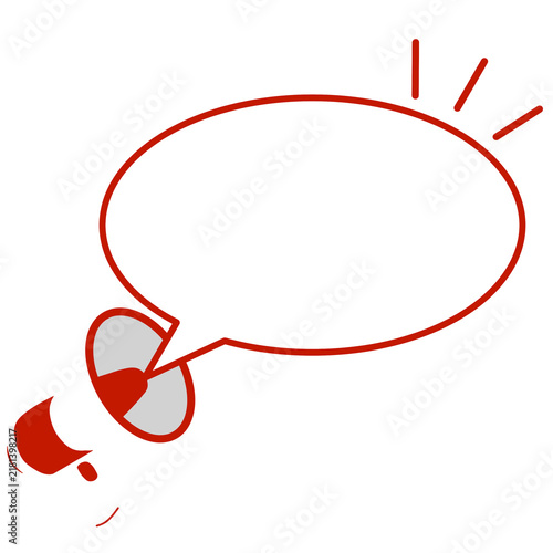 red and white speech bubbles