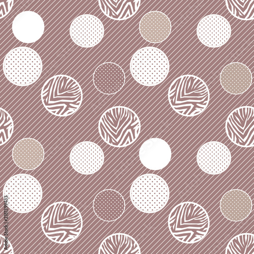 In polka dots abstract delicate beige