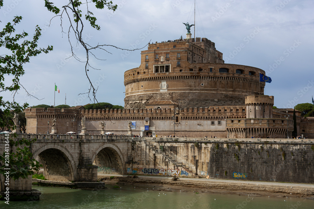 Fototapeta premium View of the castel Sant' Angelo, Rome
