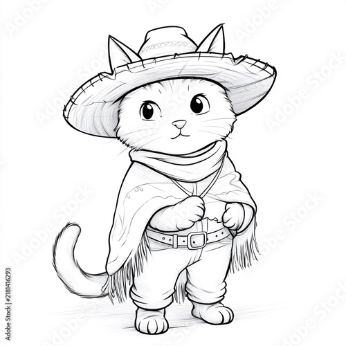 cat in a cowboy hat