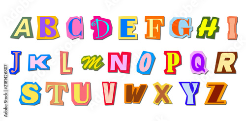 Cutout Paper Alphabet A to Z Typography Collection