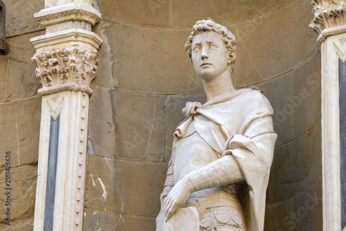 Saint George by Donatello, Orsanmichele Church in Florence, Tuscany, Italy