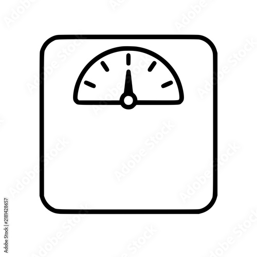 Photography Scale icon flat outline in black