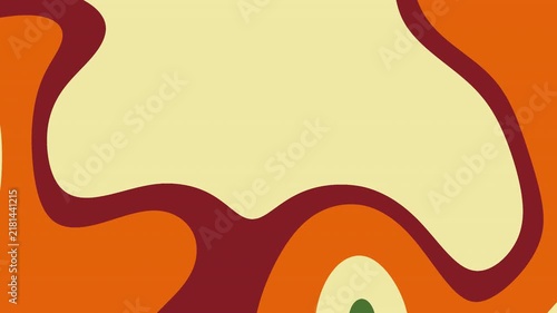 Abstract Liquid Animation Background with Flowing Retro Shapes