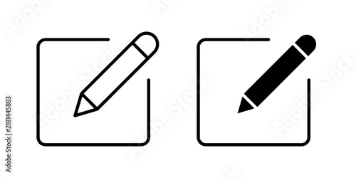 Bild auf Leinwand Edit Icon represents content modification, document updates, text editing, revisions, and changes made to digital files or information