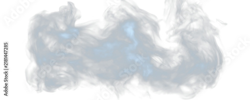 Fotografie Realistic Gray Smoke Cloud with Soft Wispy Texture