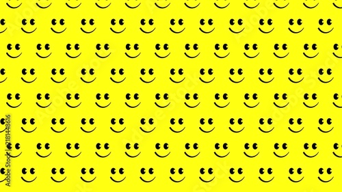 Retro Yellow Smiley Pattern Animated Motion Background