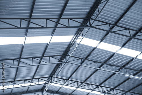 Corrugated Metal Sheet Roof Structure Steel Industrial Factory Warehouse Ceiling Structure