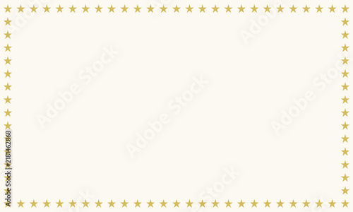 Five Point Gold Stars Rectangle Frame