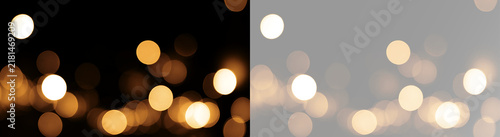 Delicate cream and gold lights appear as blurred bokeh circles with soft sparkles and gentle warmth