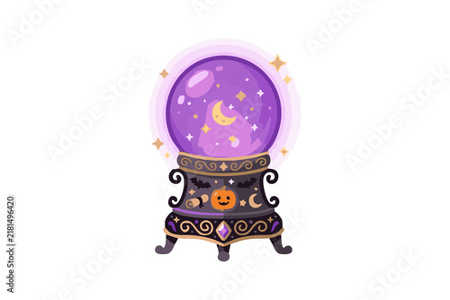 Foto Halloween Crystal Ball with Magical Stars