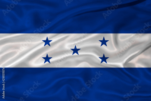Bild auf Leinwand Flag of Honduras with a soft fabric texture