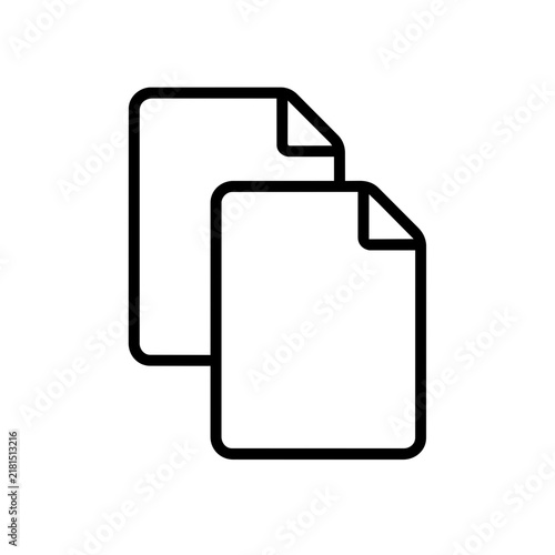 Konstfotografi Duplicate icon, black glyph vector symbol for web and app interface design