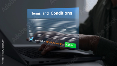 Cuadro en lienzo Legal terms and conditions for employers, covering contracts, policies, compliance, rights, and workplace responsibilities in a professional corporate context
