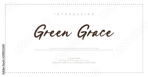 Obraz na plátne Script Beauty Luxury font alphabet logo