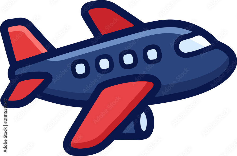 Naklejka premium Airplane Flight Vector Icon