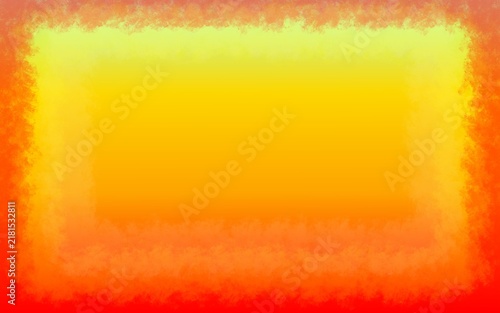 Orange decorative frame with a bright orange gradient from the center toward the edges, suitable for backgrounds, cards and invitations.