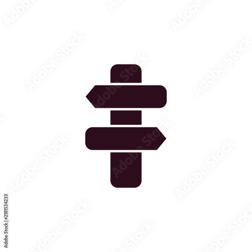 Directional signpost glyph