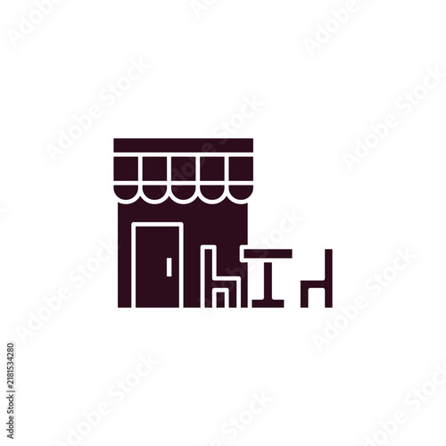 Restaurant cafe glyph icon