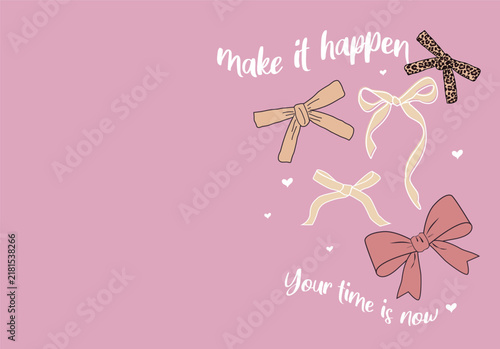 bow and believe yourself slogan design vector art