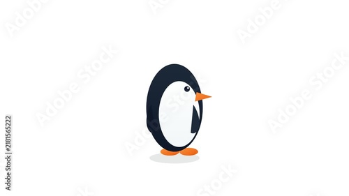 Cute Cartoon Penguin Character Idle Motion Animation
