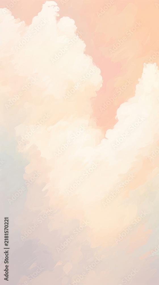 Fototapeta premium Cute alpaca wallpaper outdoors nature cloud.