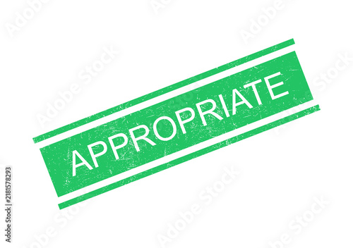 Foto Green rubber stamp with appropriate approval text