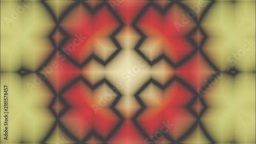 Fotografie Radiant red and warm gold diamond tiles form a glowing cross star pattern