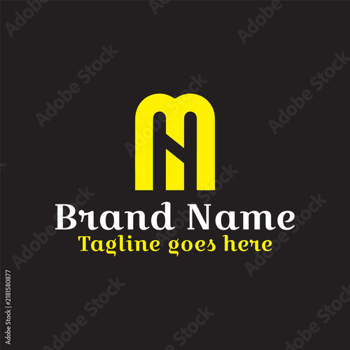 M or MH logo. H letter in negative space. Fully vector file. CMYK color mode. Easy to download.