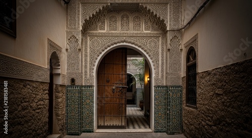 Architectural detail of old building.