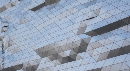 Geometric Patterned Metal Surface Closeup.