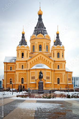 Alexander Nevsky Cathedral and monument, Nizhny Novgorod, Russia