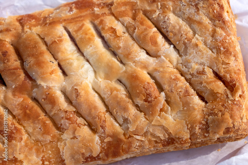 French pastry with fruit filling from the supermarket