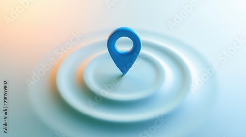 Location Pin Over Target Rings
