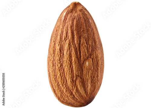 almonds isolated on white background