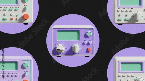 Modern Digital Multimeter Devices with LCD Screens and Control Knobs
