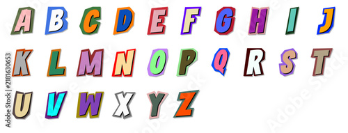 Cutout Paper Alphabet A to Z