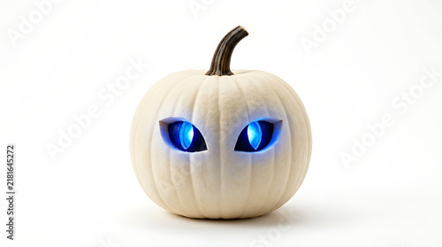 halloween pumpkin on white