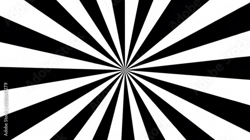 Abstract radial sunburst pattern black and white geometric background with radiating rays for modern graphic design