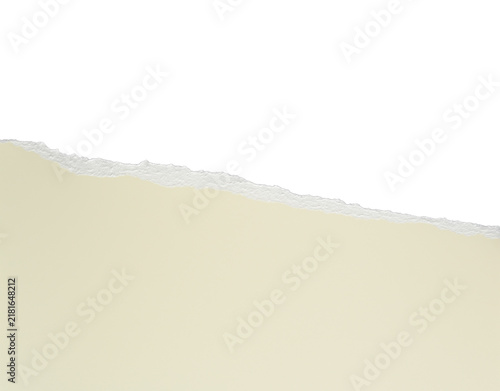 Cartón rasgado de color crema
