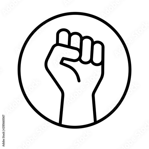 Bild auf Leinwand Rebellion icon, black glyph vector symbol for web and app interface design