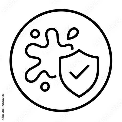 Quadro su tela Stain resistance icon, black glyph vector symbol for web and app interface desig