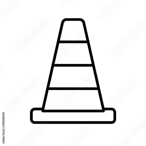 Traffic cone icon, black glyph vector symbol for web and app interface design