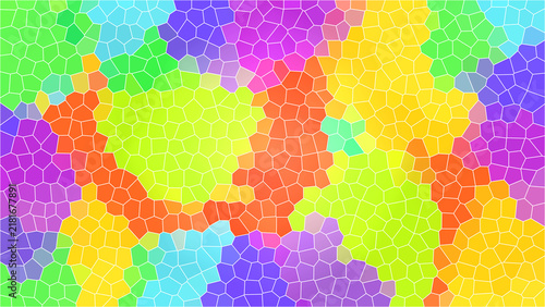 Colorful Abstract Mosaic Pattern with Irregular Cells.