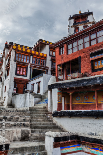 Photography Diskit monastery. Nubra valley in Ladakh, India