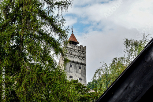 Konstfotografi Bran castle in the city Rucar-Bran Romania
