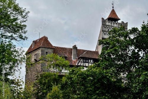 old Bran castle in  the Rucar-Bran Pass Romania 